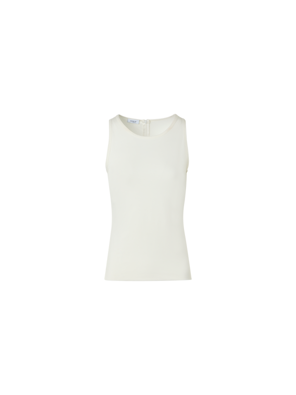 Designer Fitted Speedo Top in Stretch Modal Jersey - ecru