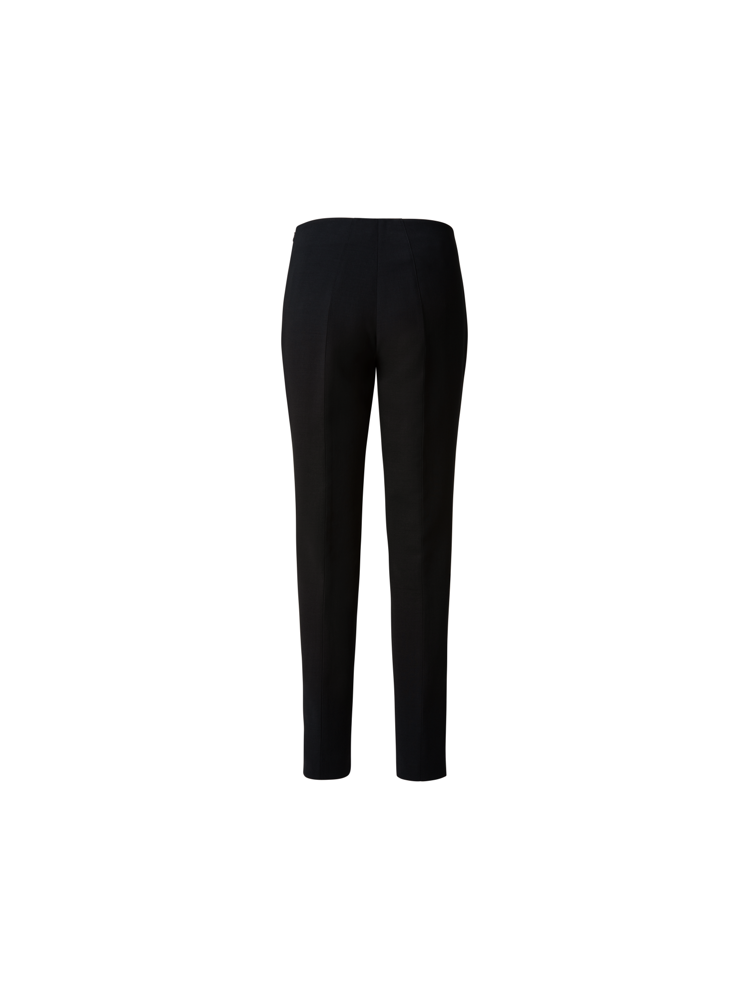 Designer Slim Wool Double-Face Pants - neutral - black