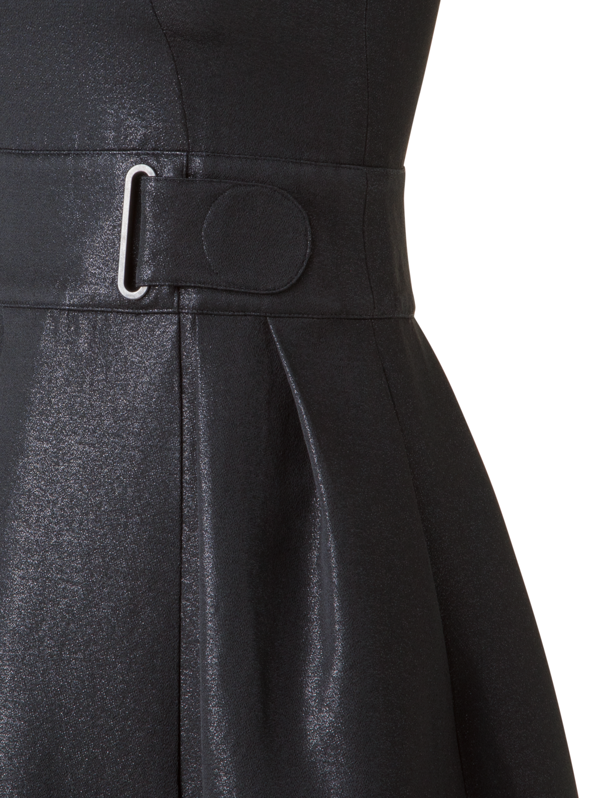 Designer Shimmering Fit and Flare Cocktail Dress - black - neutral