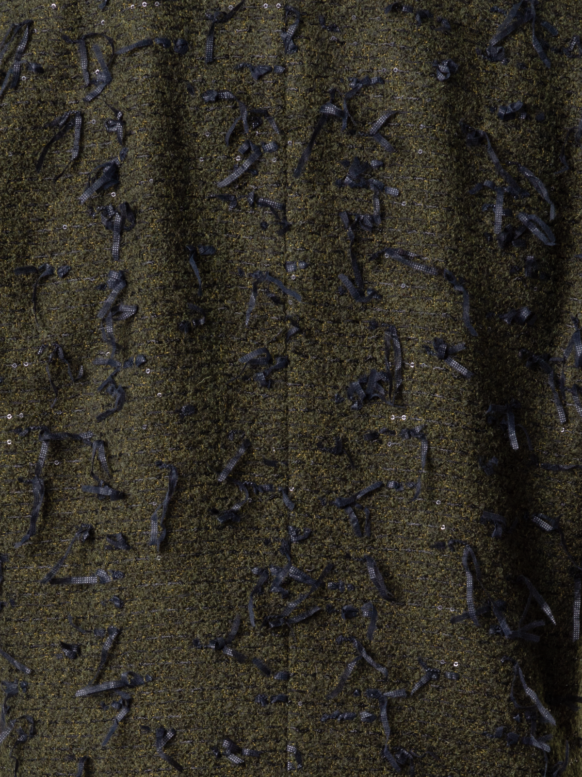 Designer Sequined Bouclé Short Jacket - green - multicolor