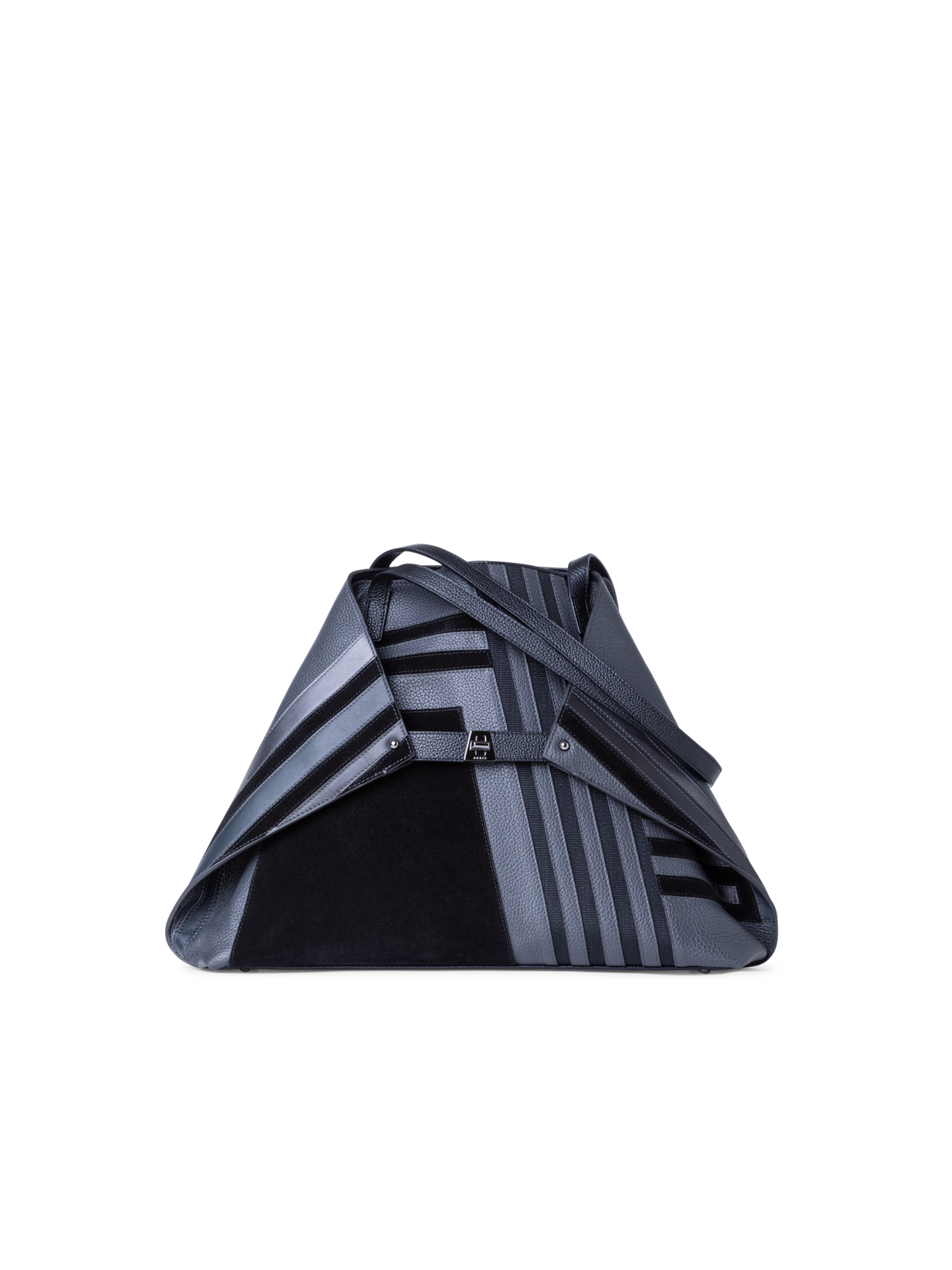 Designer Ai Medium Shoulder Tote - black - grey - multicolor