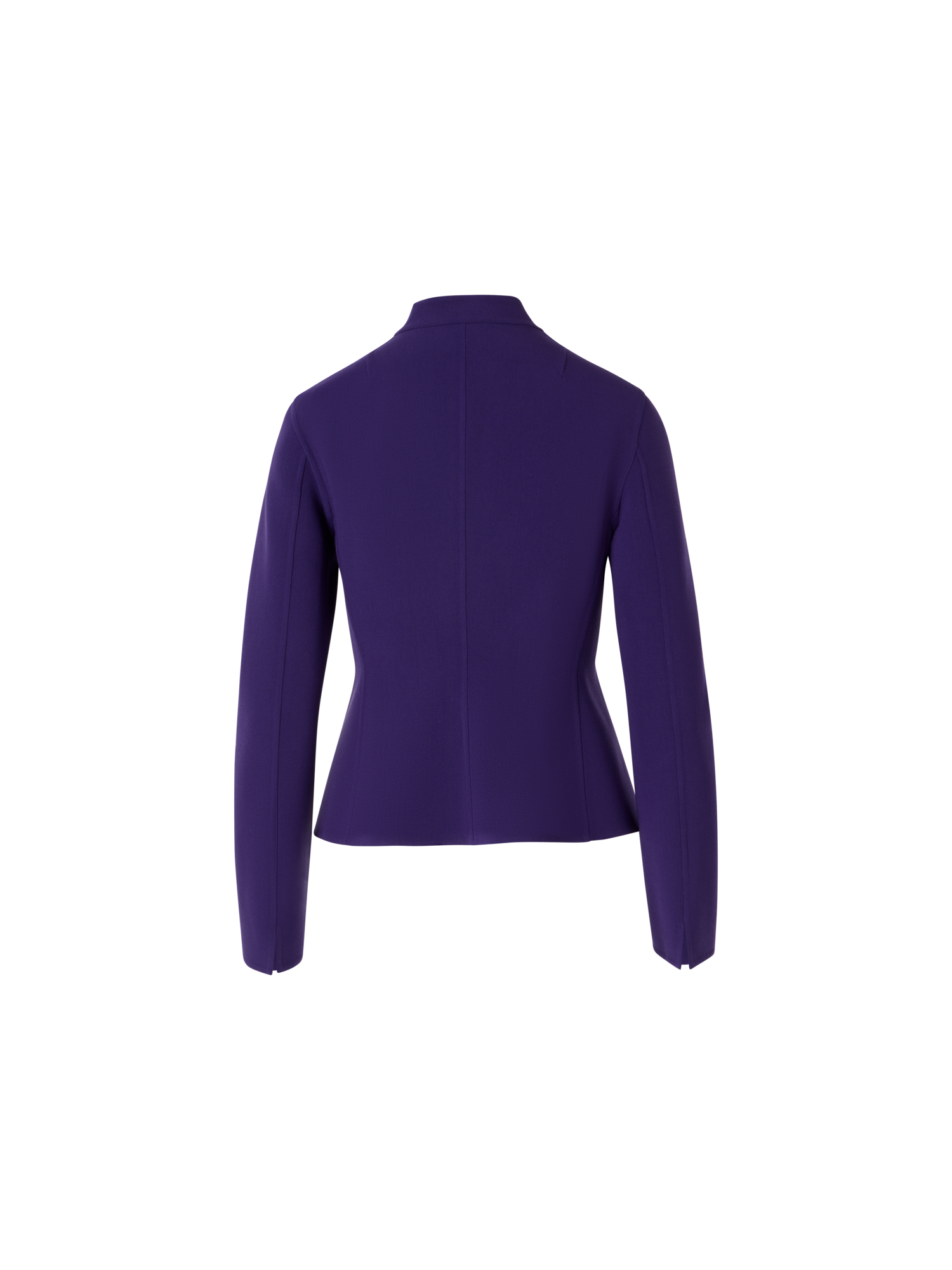 Designer Hamer Short Jacket in Bi-Stretch Wool Double-Face - purple