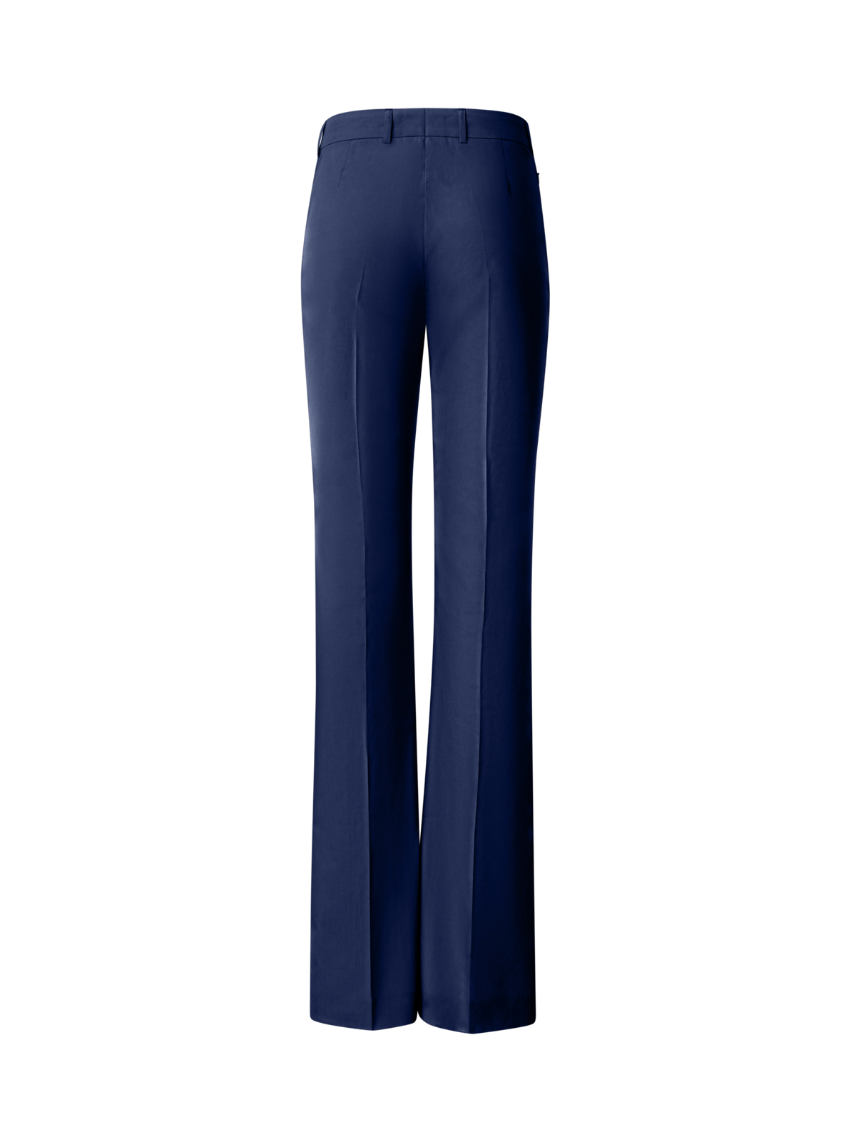 Designer Slight Bootcut Cotton Poplin Pants - blue