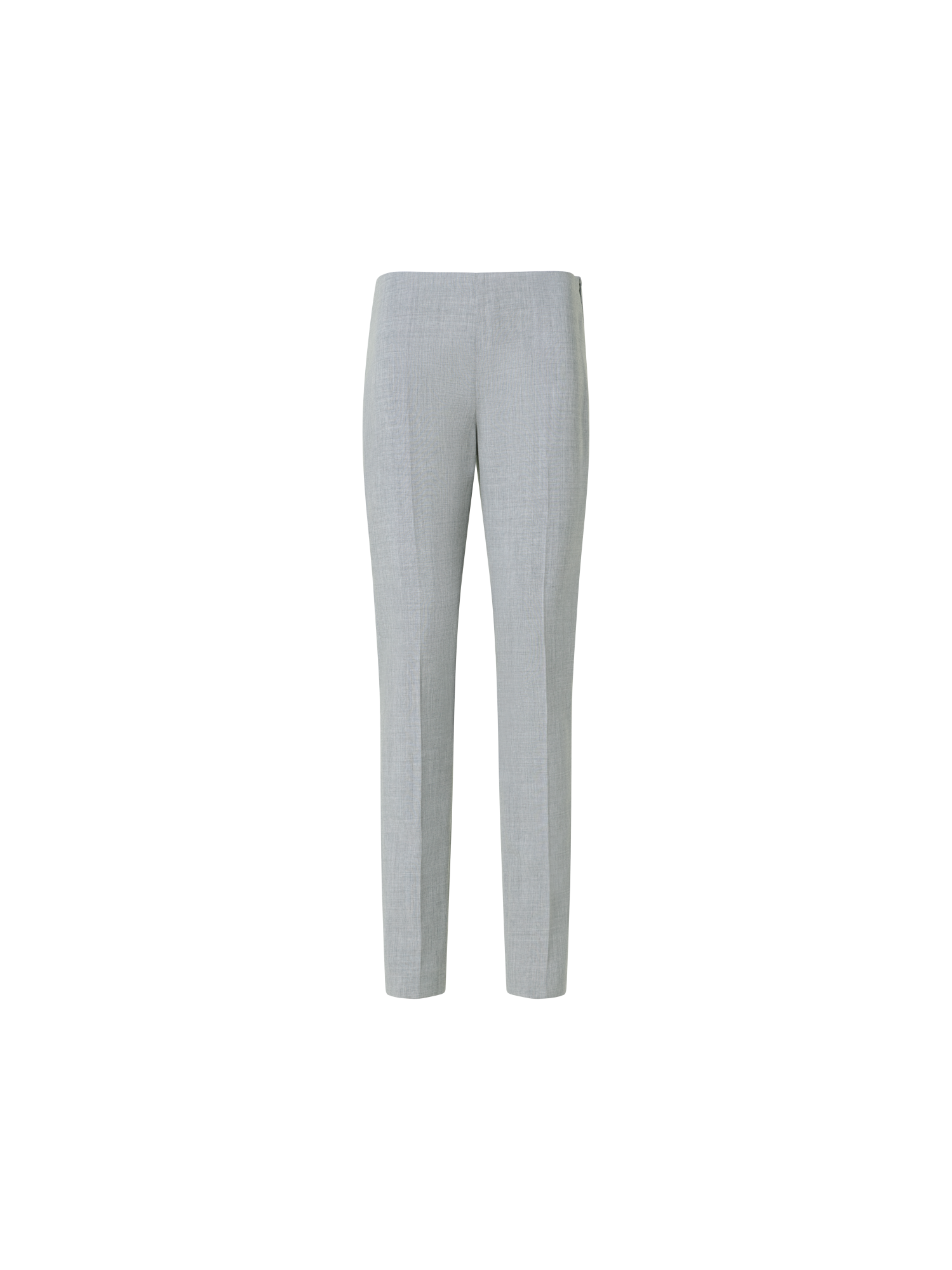 Designer Slim Wool Double-Face Pants - grey