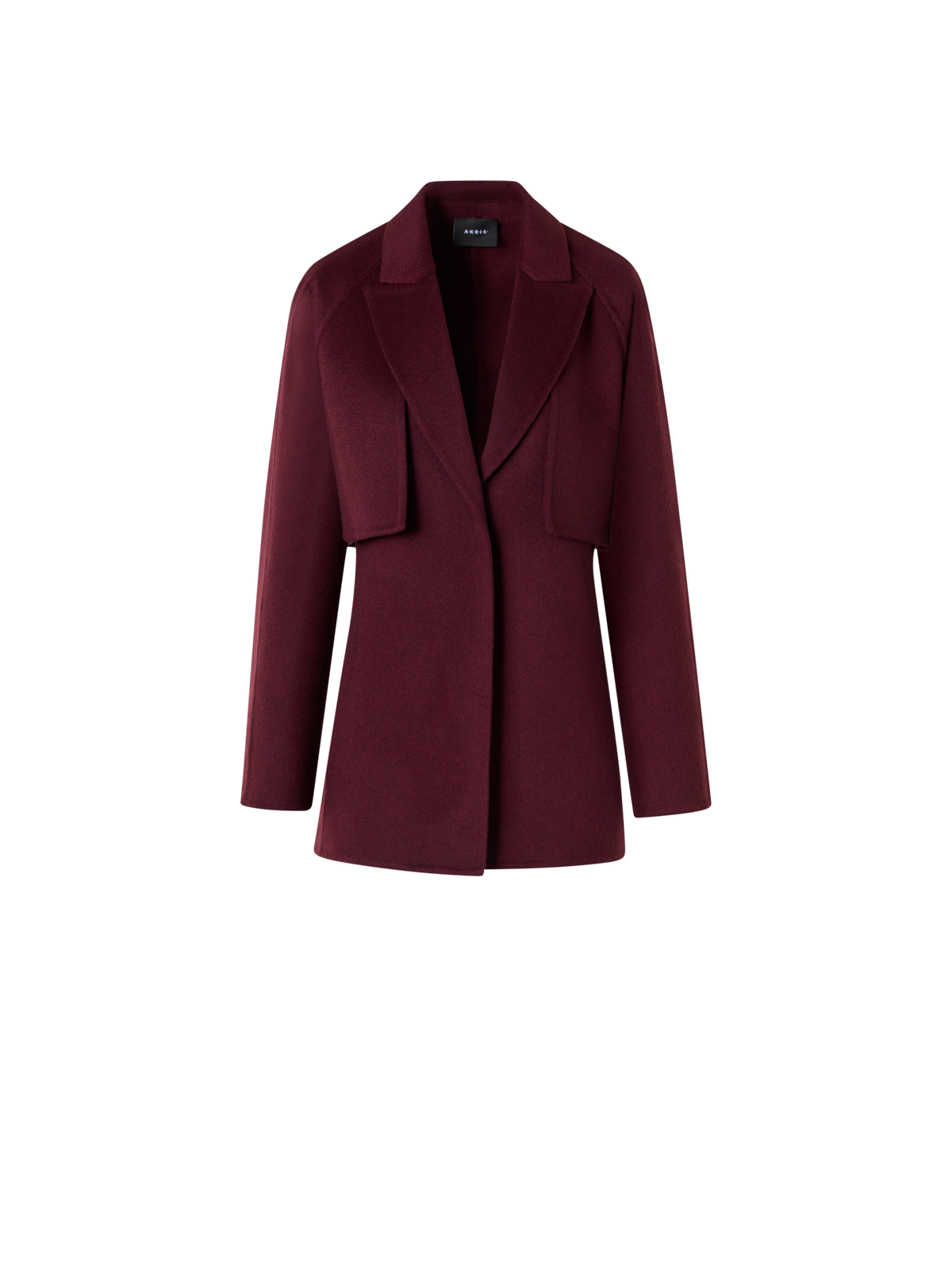 Designer Short Cashmere Duo Coat with Detachable Bolero - red
