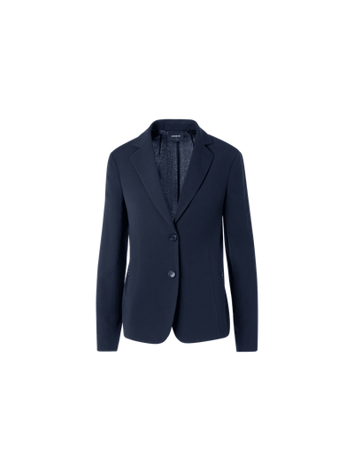 Designer Lavino Jacket in Structured Cotton-Silk Double-Face - blue