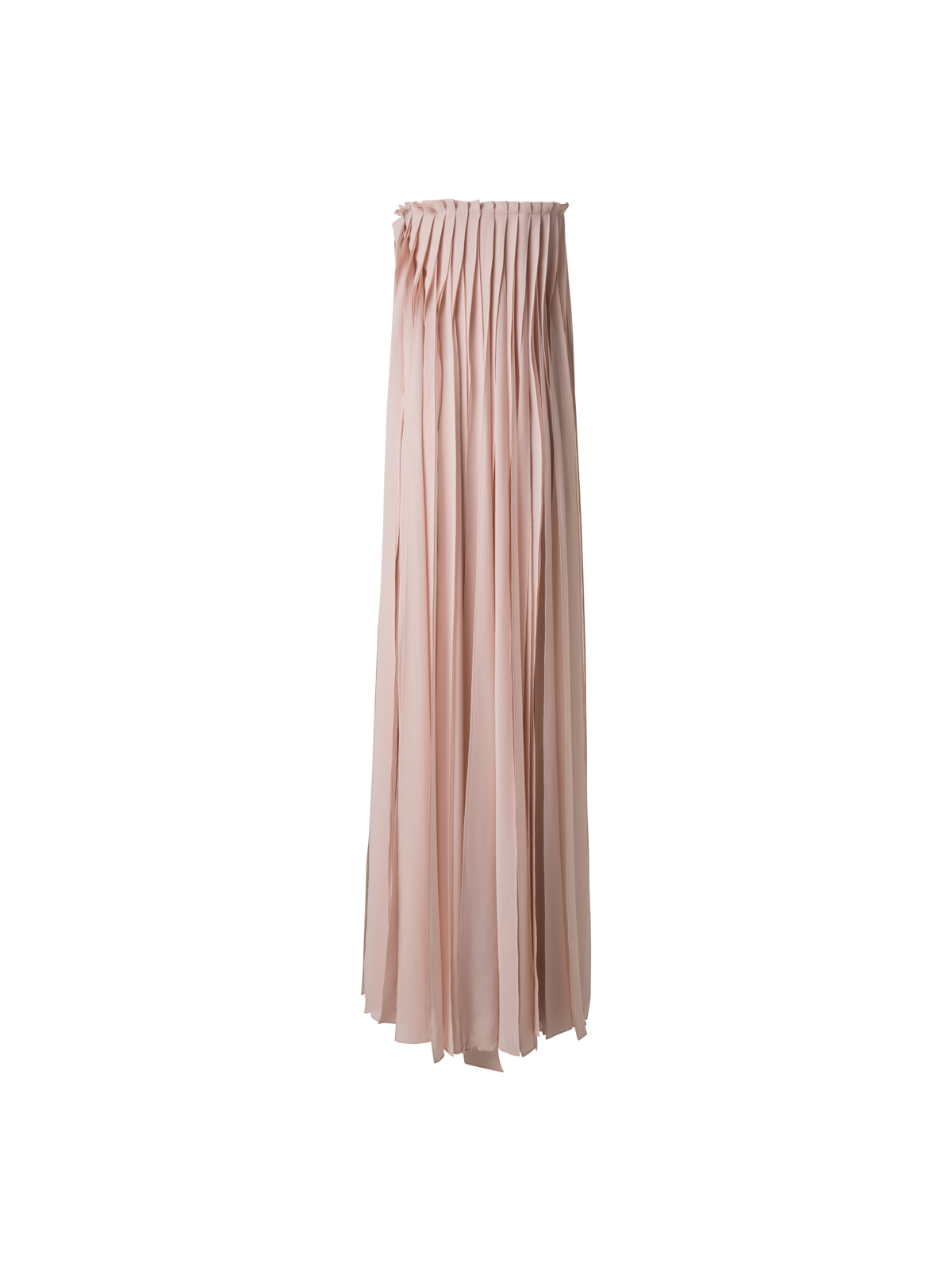 Designer Long Silk Ribbons Corsage Gown - neutral - pastel - beige