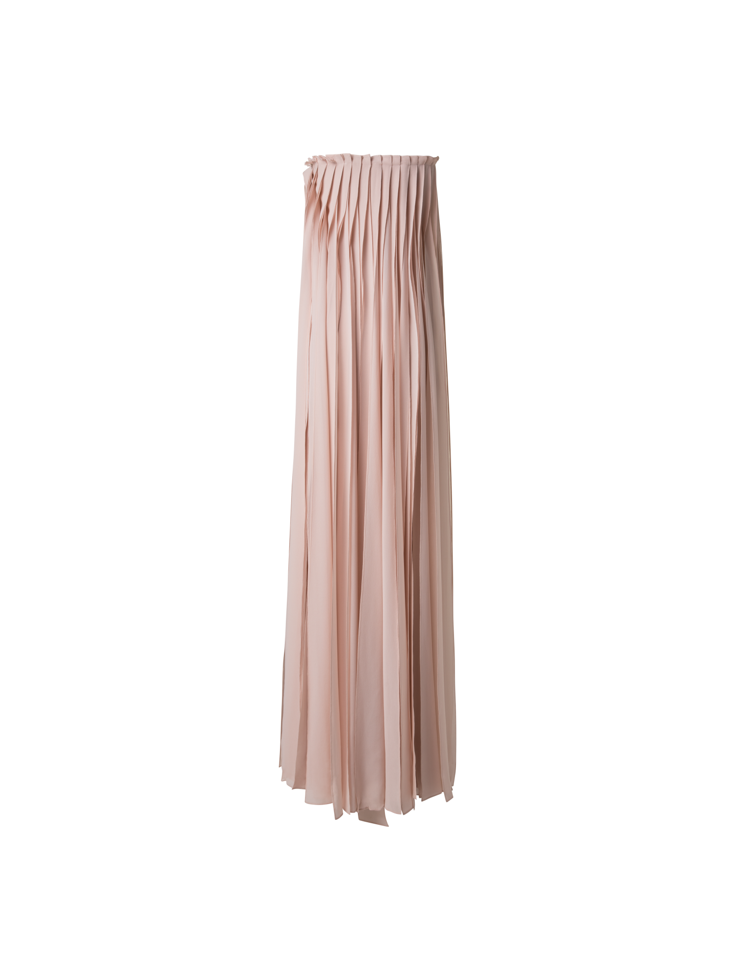 Designer Long Silk Ribbons Corsage Gown - neutral - pastel - beige