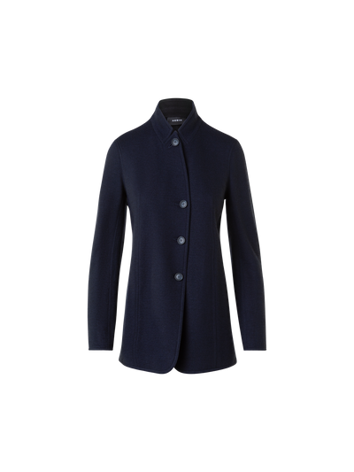 Designer Long Cashmere Jersey  Jacket - neutral - navy - blue