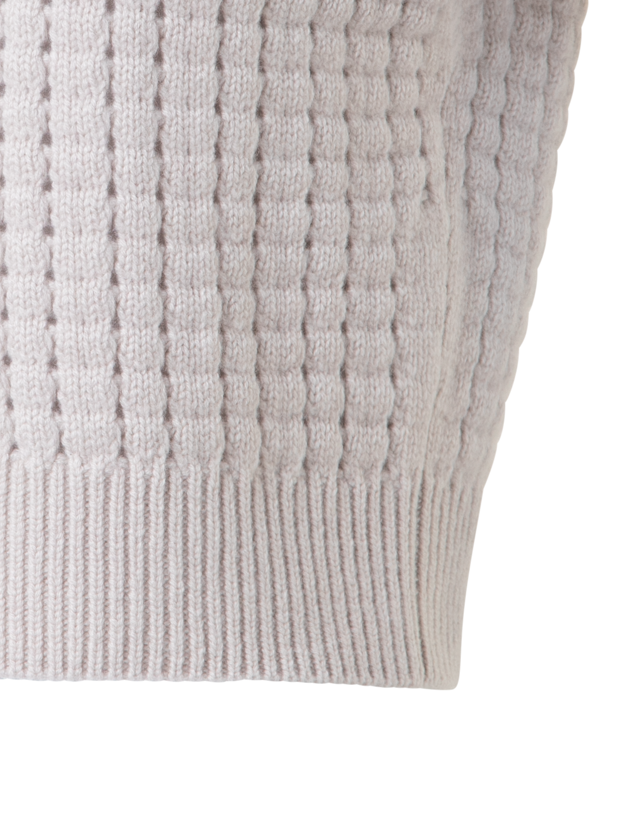 Designer Short Sleeve Cashmere Knit Cardigan - neutral - pastel - beige