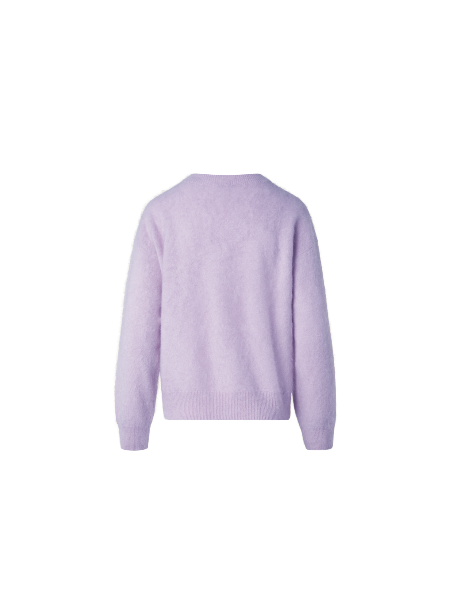 Designer Long-Sleeve Brushed Cashmere Knit Sweater - pastel