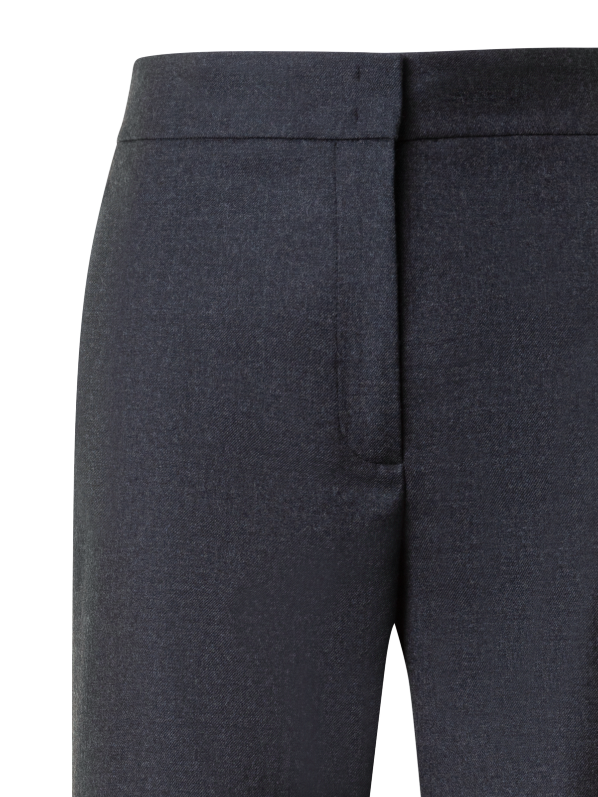 Designer Wide Straight Flannel Pants with Elastic Waist - neutral - grey