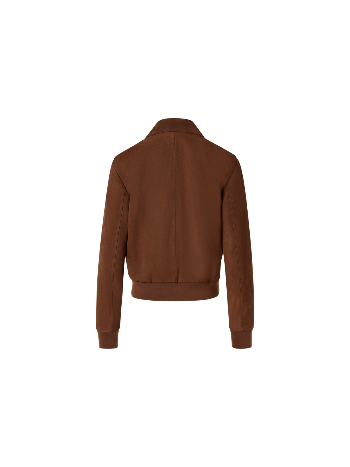 Designer Bomber Jacket in Suede Goat Leather - brown
