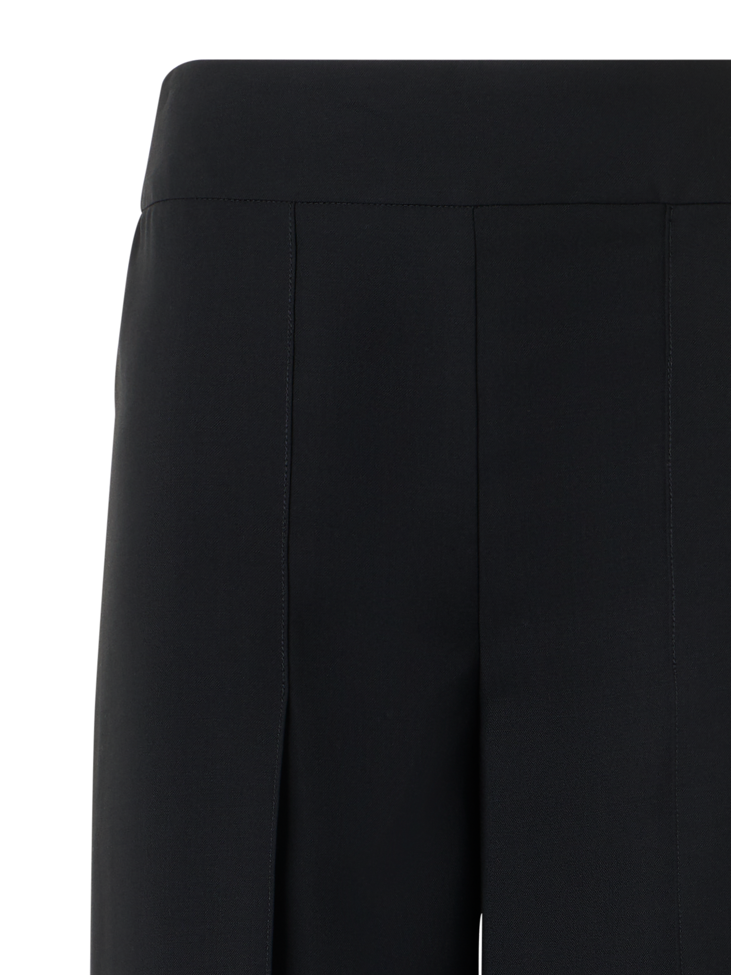 Designer Fellia Fluid Wide Slit Pants - black