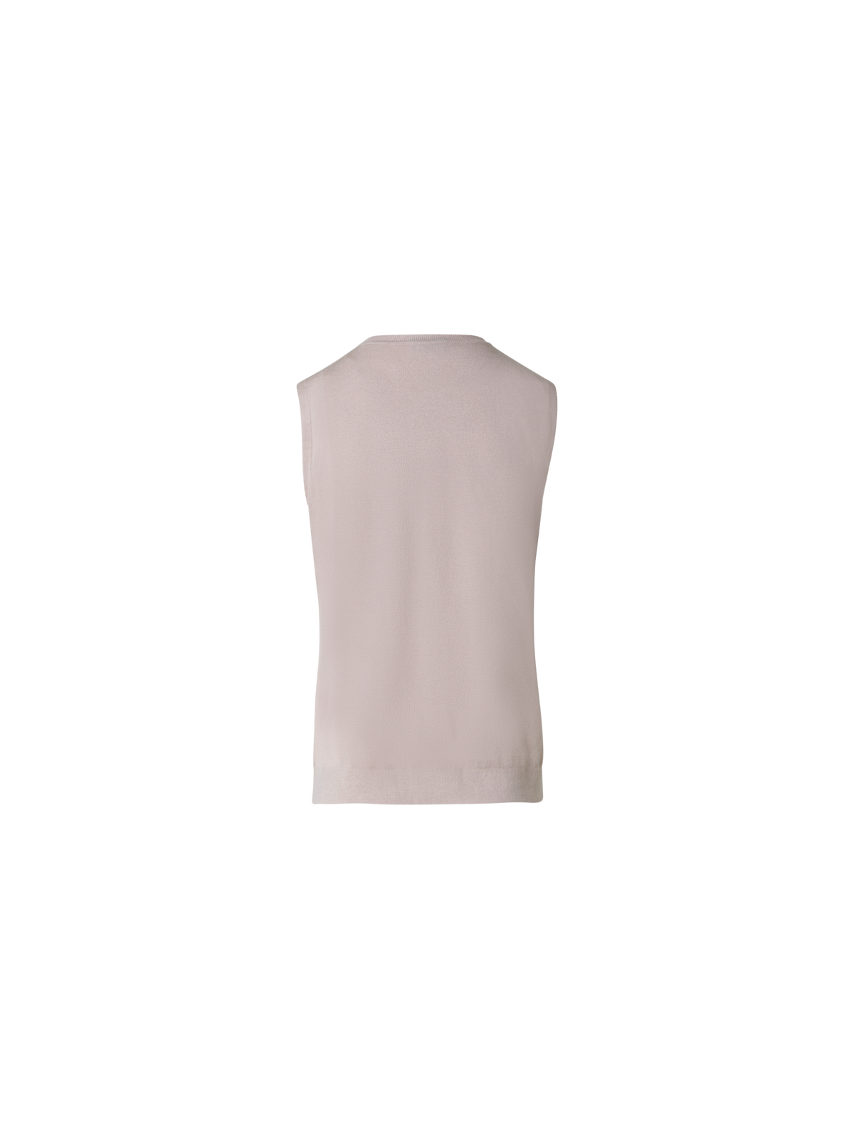 Designer Knit Top in Silk Cotton with Semi-Sheer Sides - grey - beige