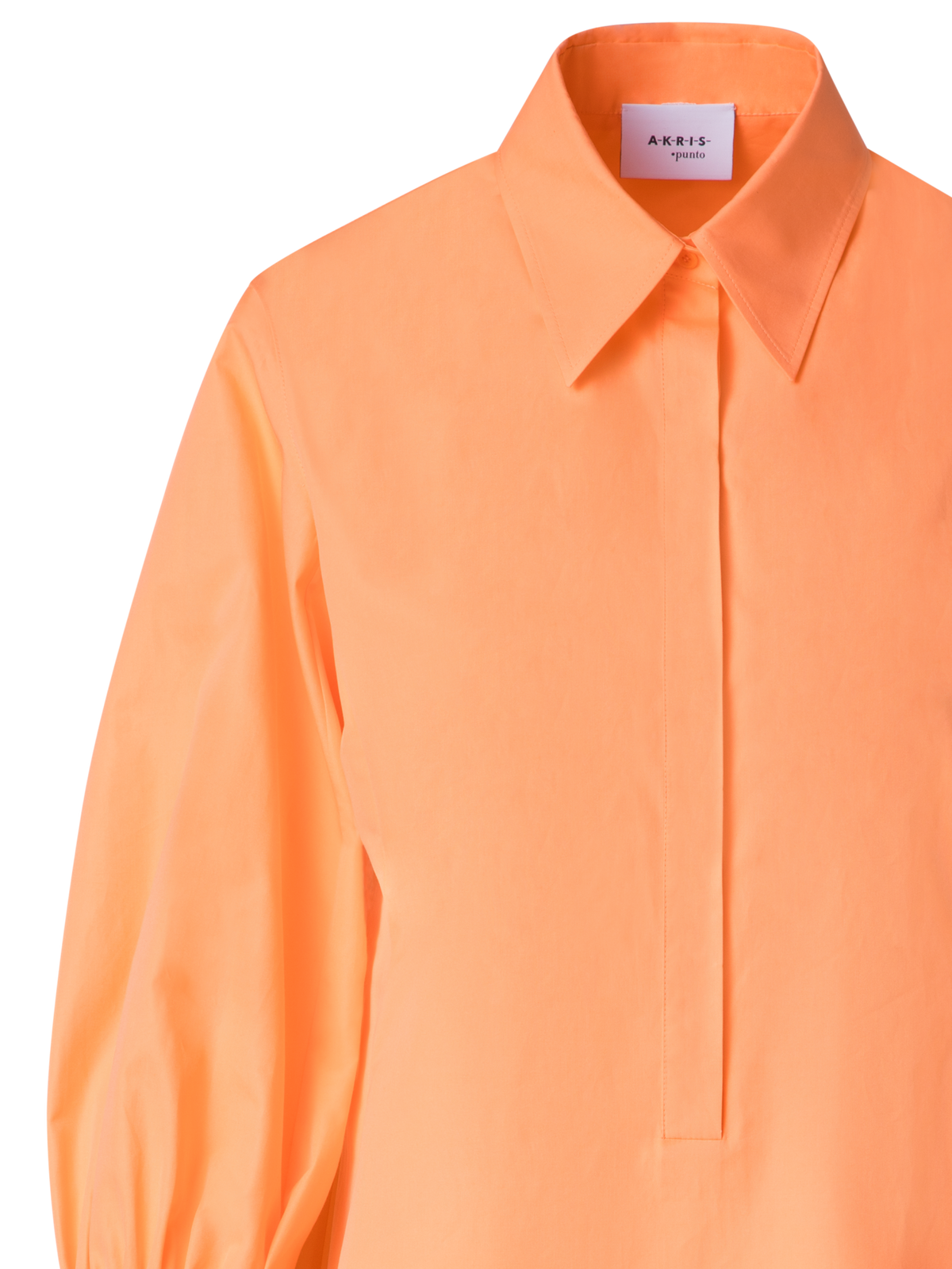 Designer Shirt Dress in Cotton Poplin - orange