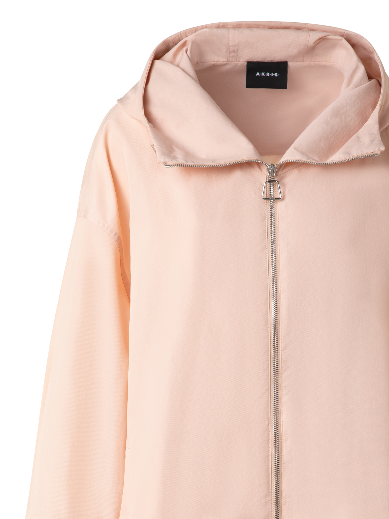 Designer Light Oversized Parka with Hood - pastel - pink