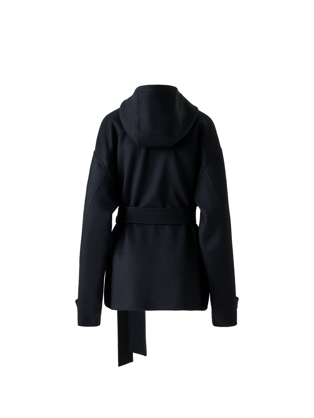 Designer Double-Breasted Cashmere Double-Face Parka - black - neutral