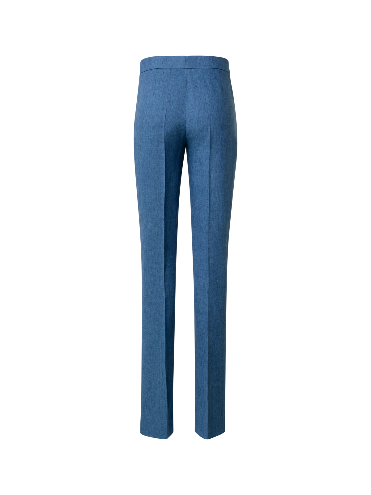 Designer Straight Linen Pants - blue