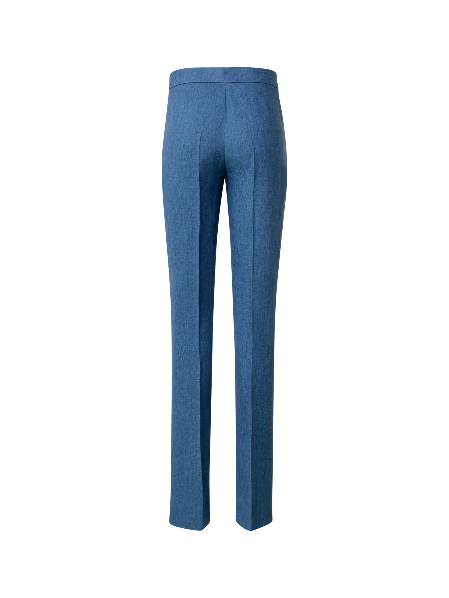 Designer Straight Linen Pants - blue