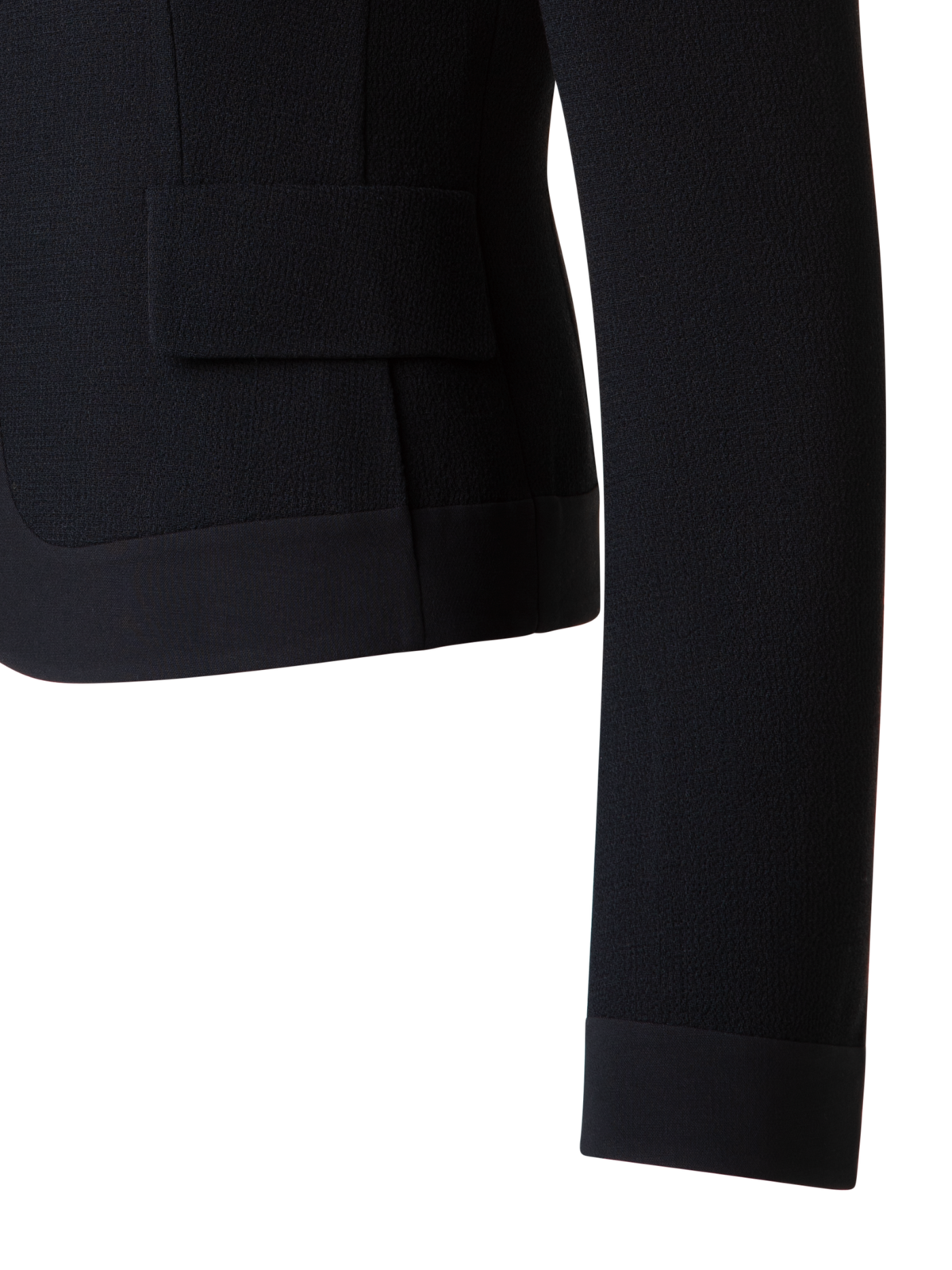 Designer Tailored Wool Crêpe Double Face Jacket - black