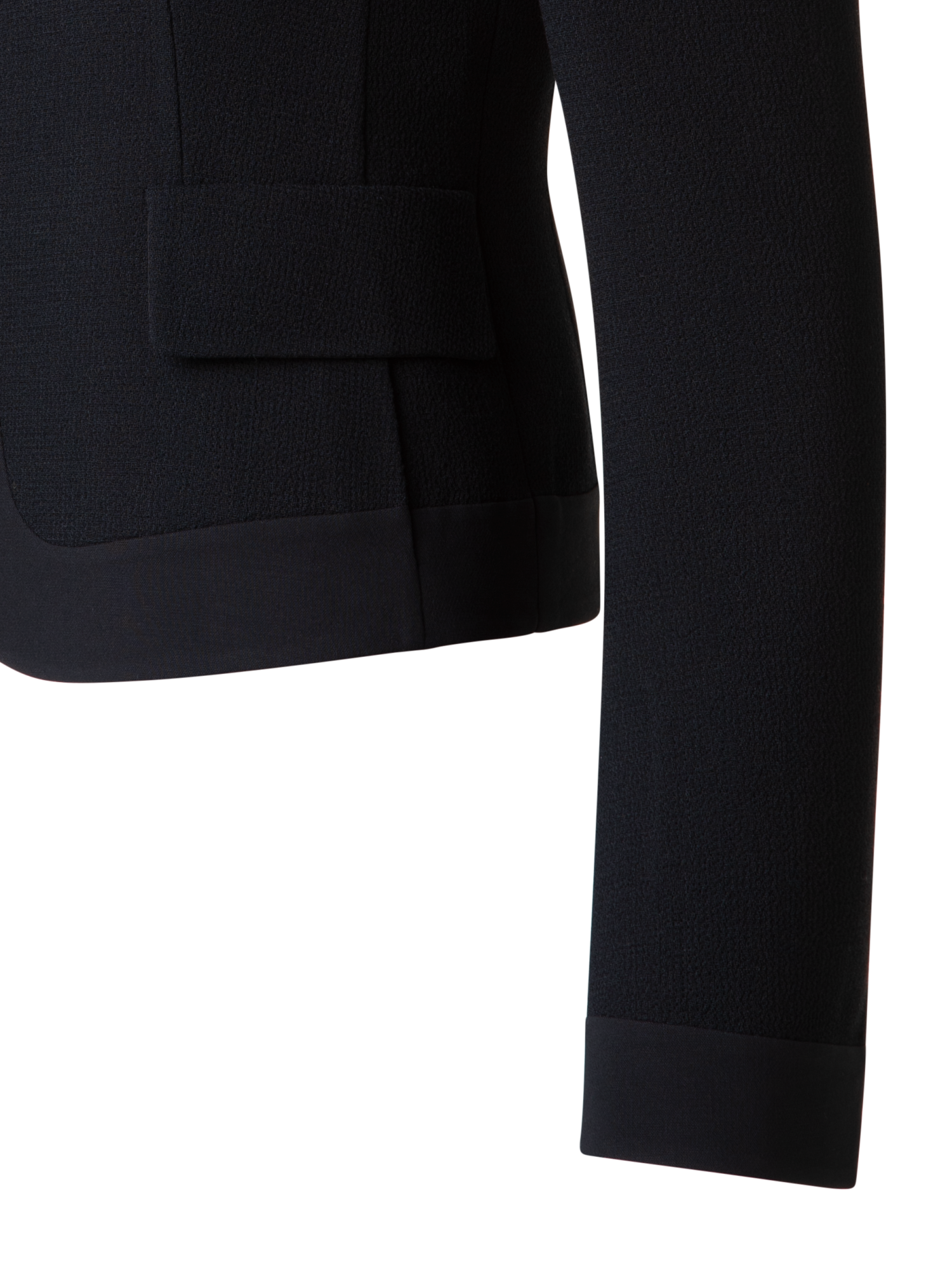 Designer Tailored Wool Crêpe Double Face Jacket - black