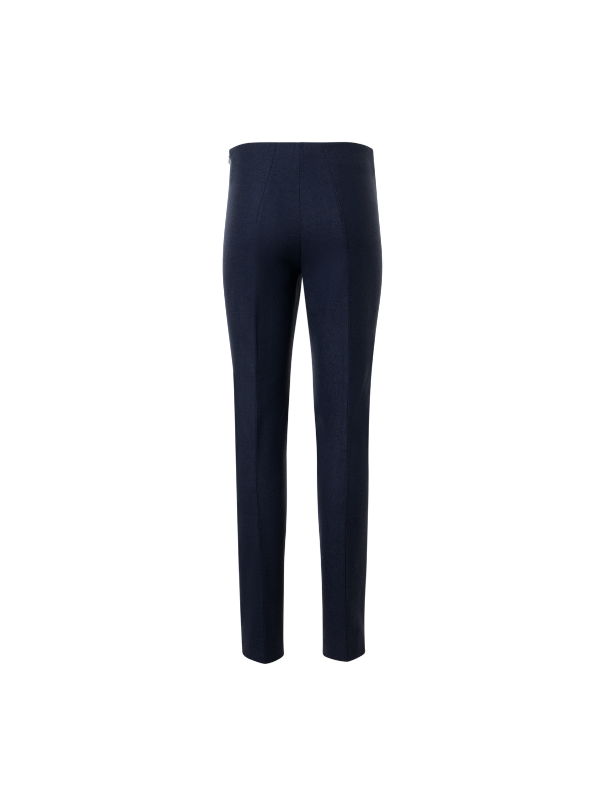 Designer Slim Wool Stretch Flannel Pants - black