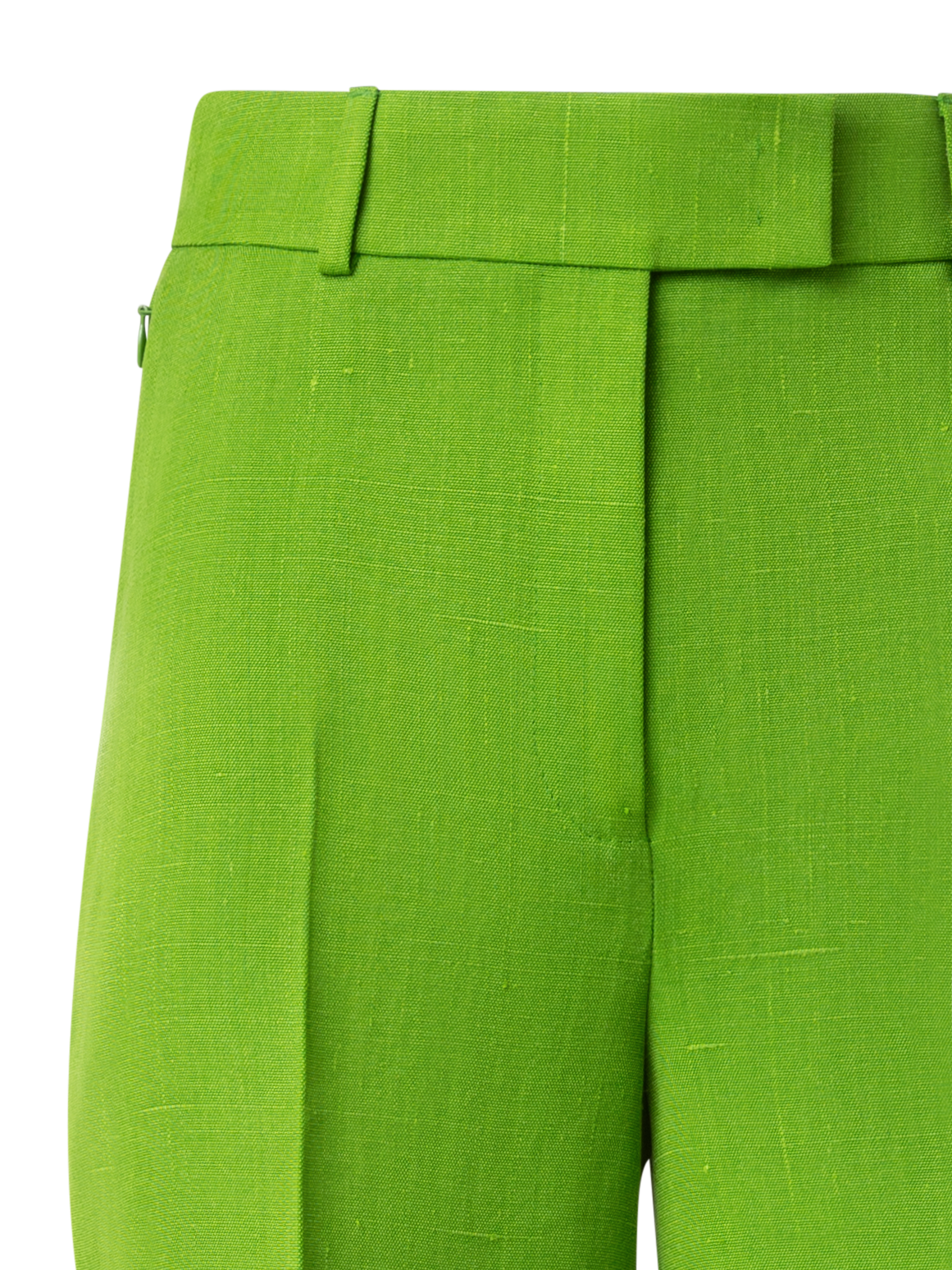 Designer Wide Silk Shantung Pants - green