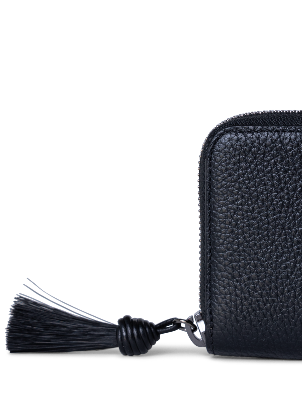 Designer Small Zip Around Wallet - black - navy - blue