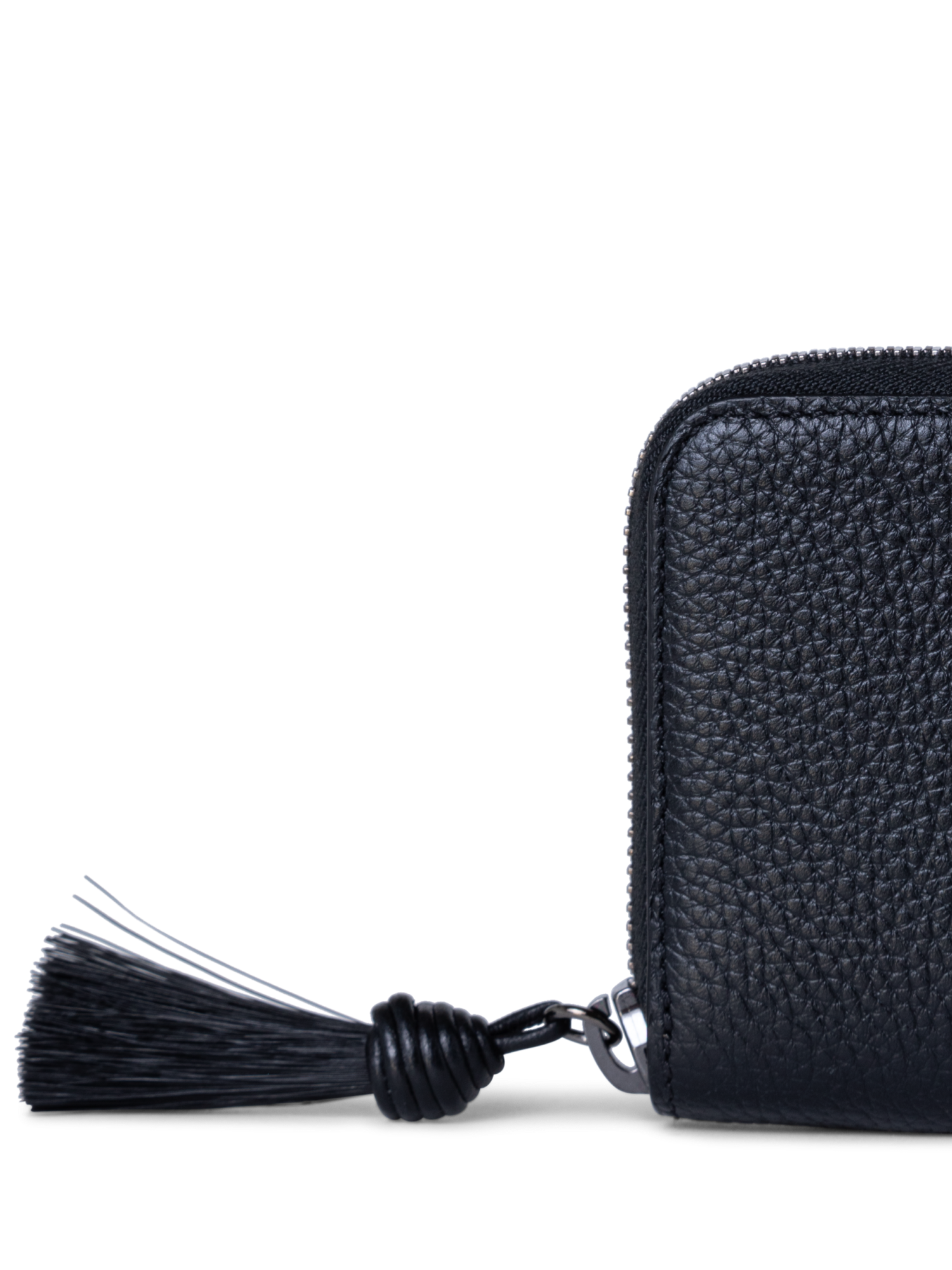 Designer Small Zip Around Wallet - black - navy - blue