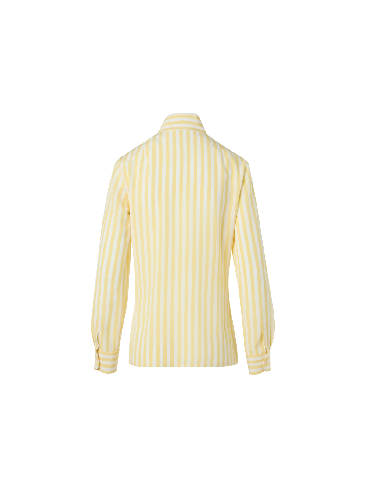 Designer Striped Silk Crêpe Tunic Blouse - multicolor - yellow