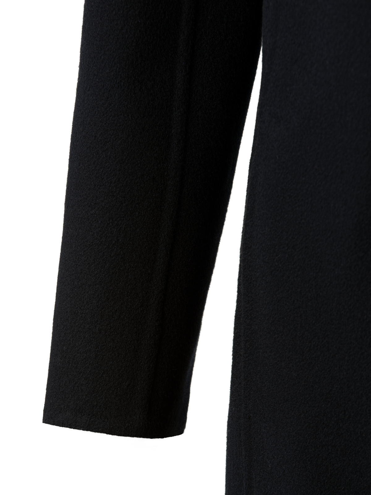 Designer Lightweight Double-Face Cashmere Coat - black