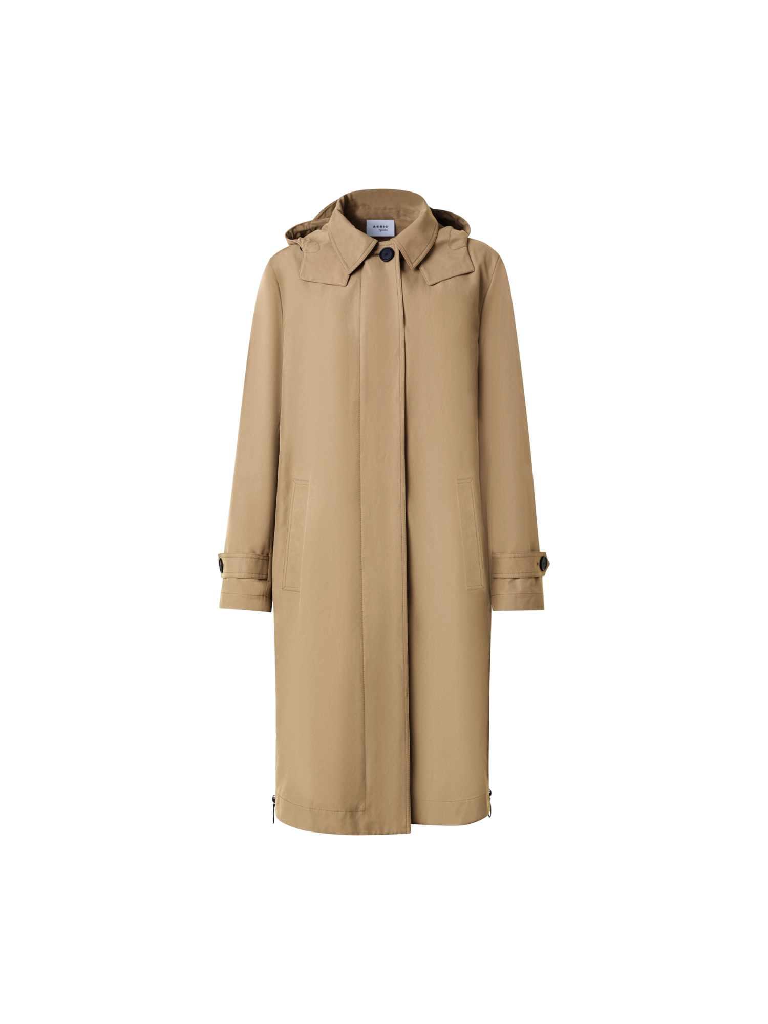 Designer Water-Repellent Parka with Removable Hood - brown