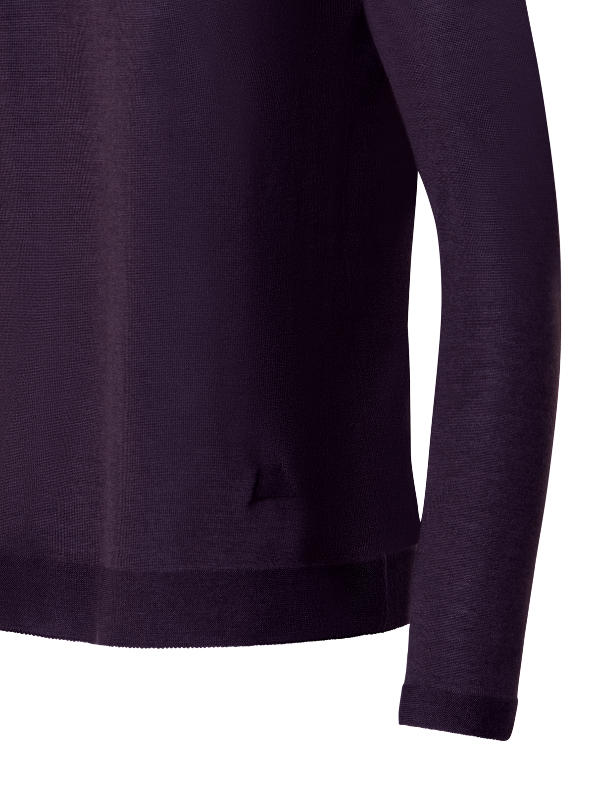 Designer Crew Neck Cashmere Silk Sweater - purple