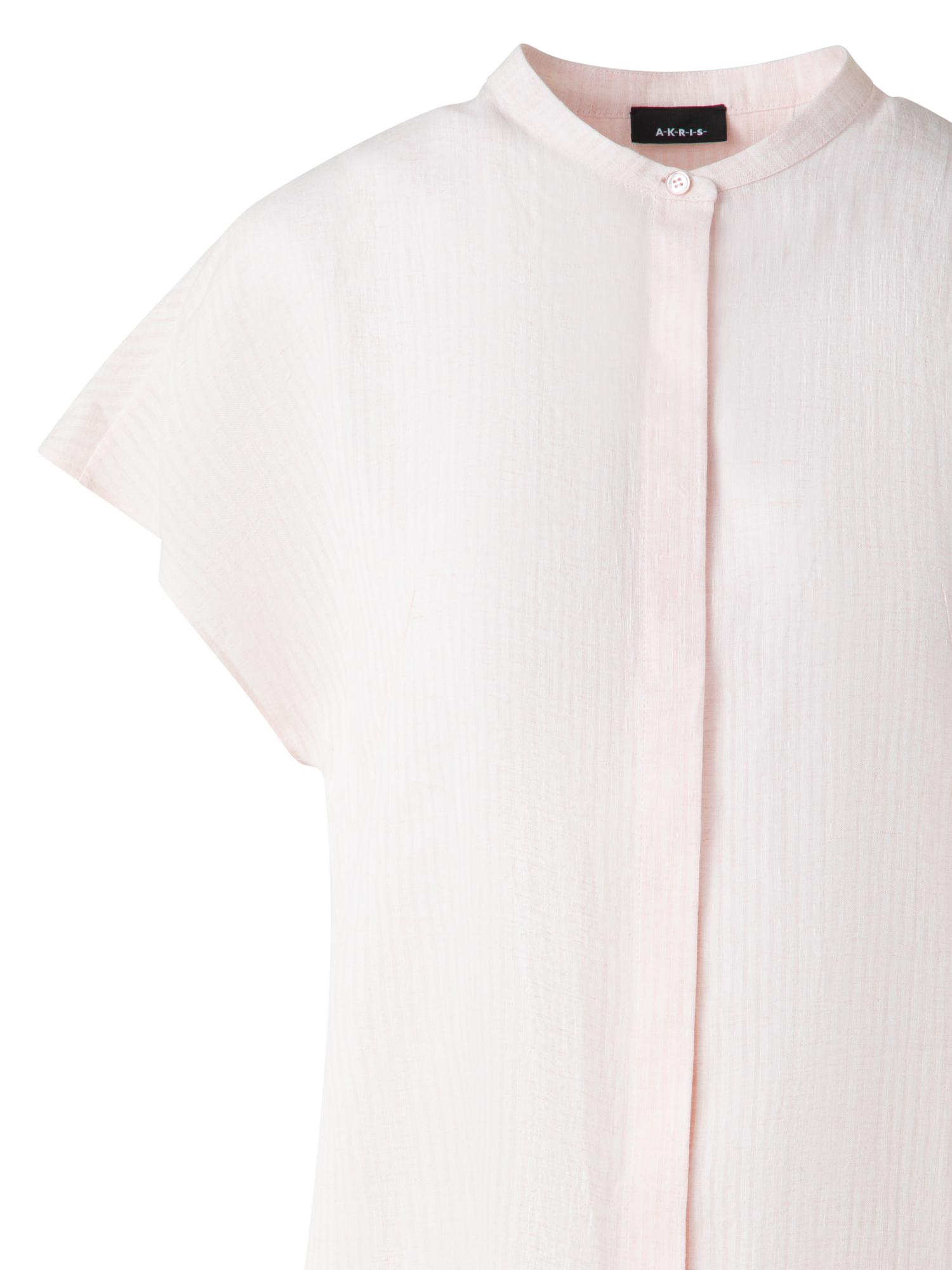 Designer Cap Sleeve Linen Blouse - pastel - pink