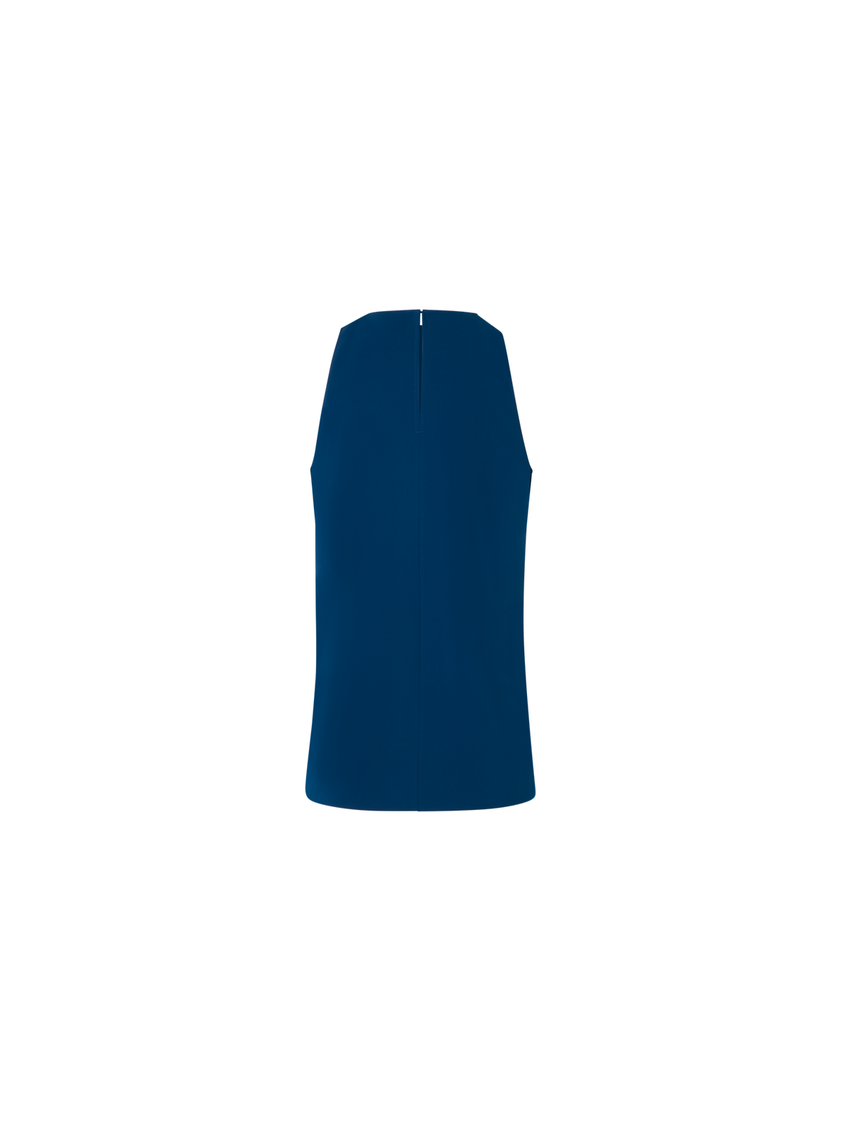 Designer Signature Laser-Cut Sleeveless Blouse - navy - blue