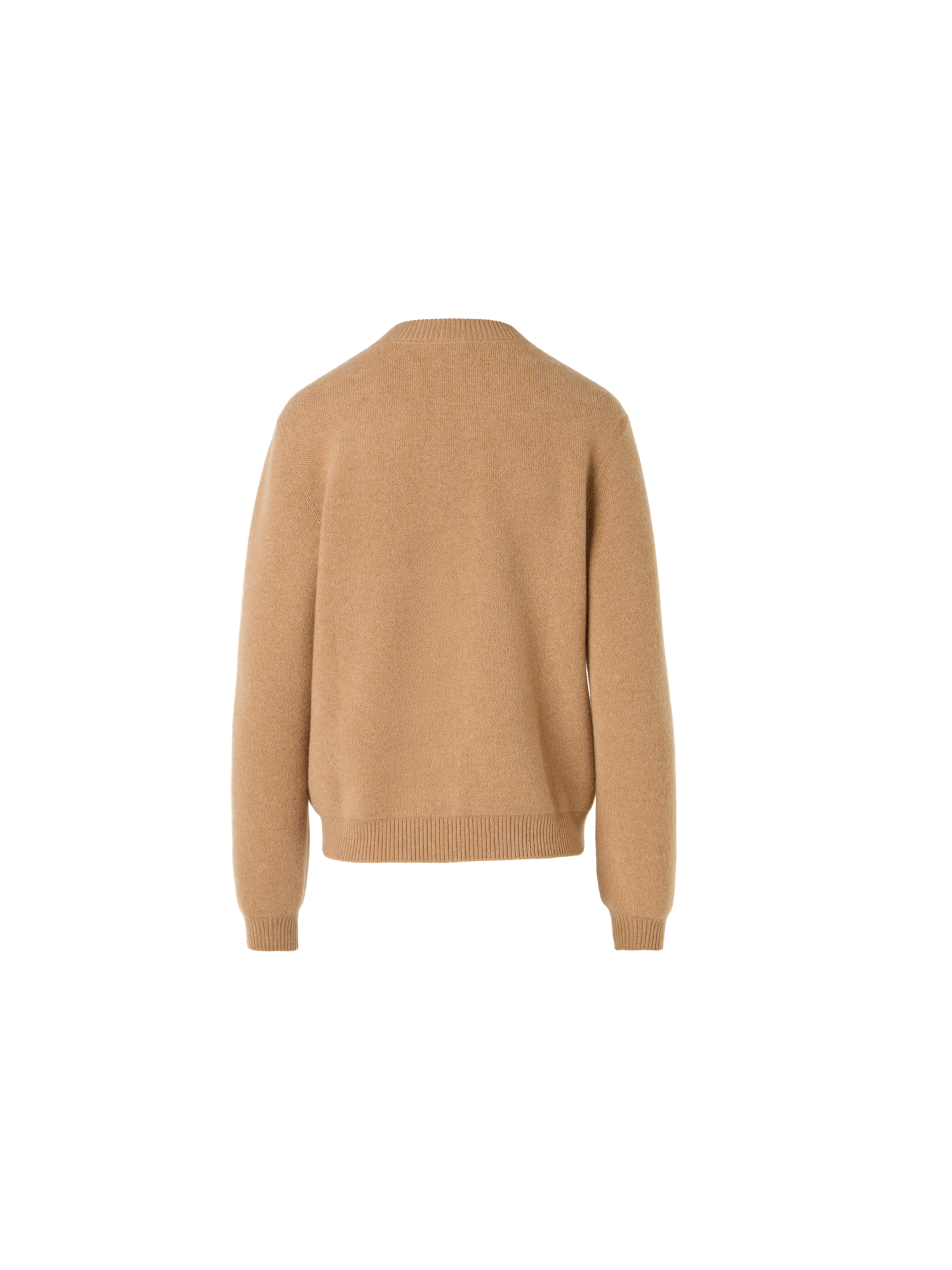 Designer Long-Sleeve Cashmere-Piqué Knit Cardigan - brown