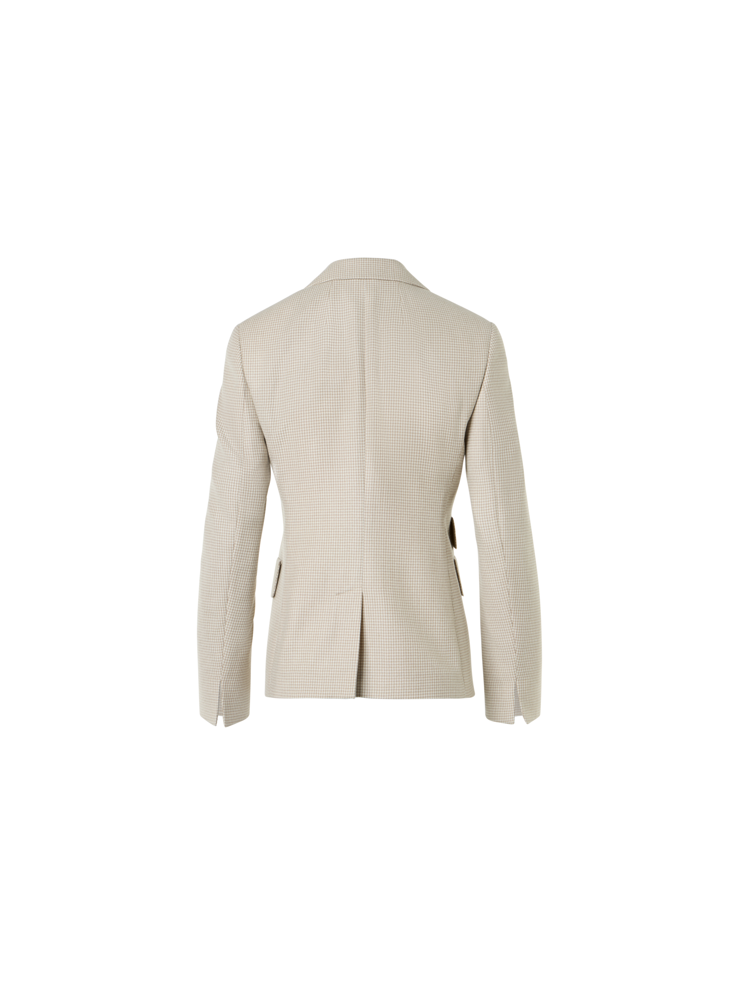 Designer Cashmere Pepita Two-Button Jacket - ecru
