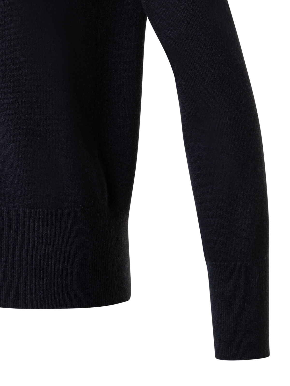 Designer 100% Cashmere V-Neck Knit Sweater - navy - blue