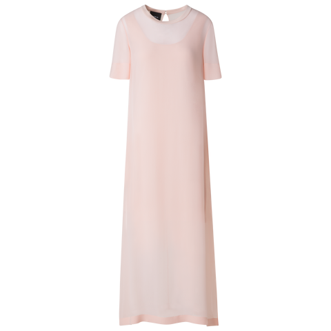Long Silk T-Shirt Dress