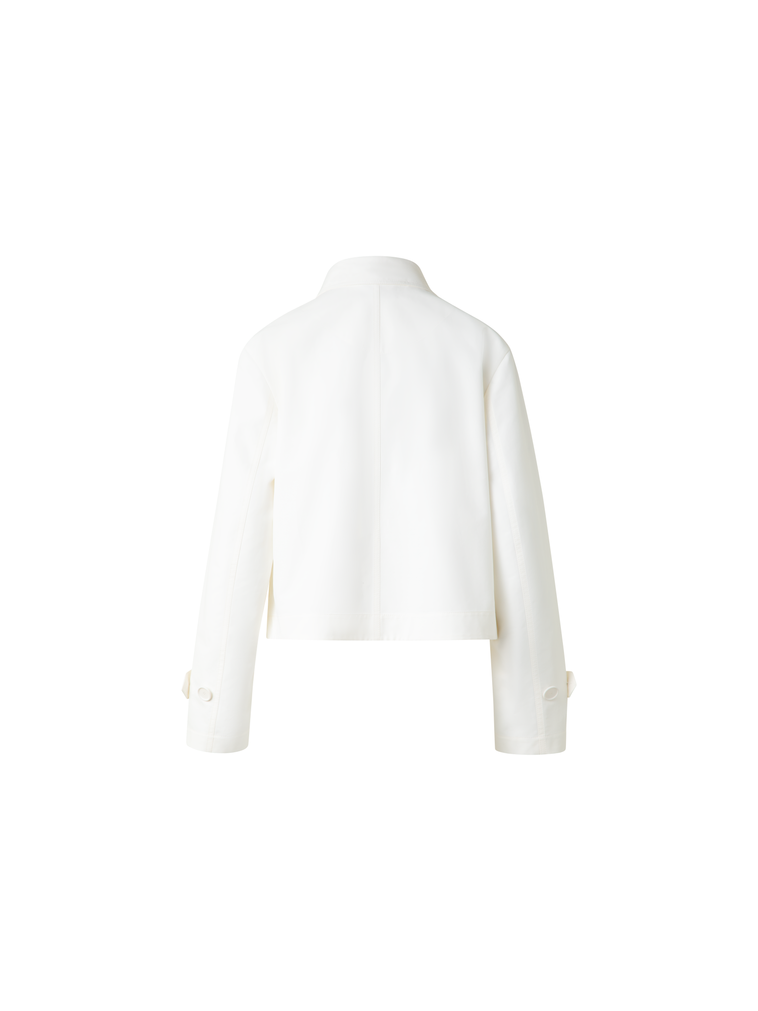 Designer Water Repellent Bicycle Parka in Cotton Blend - neutral - ecru - white