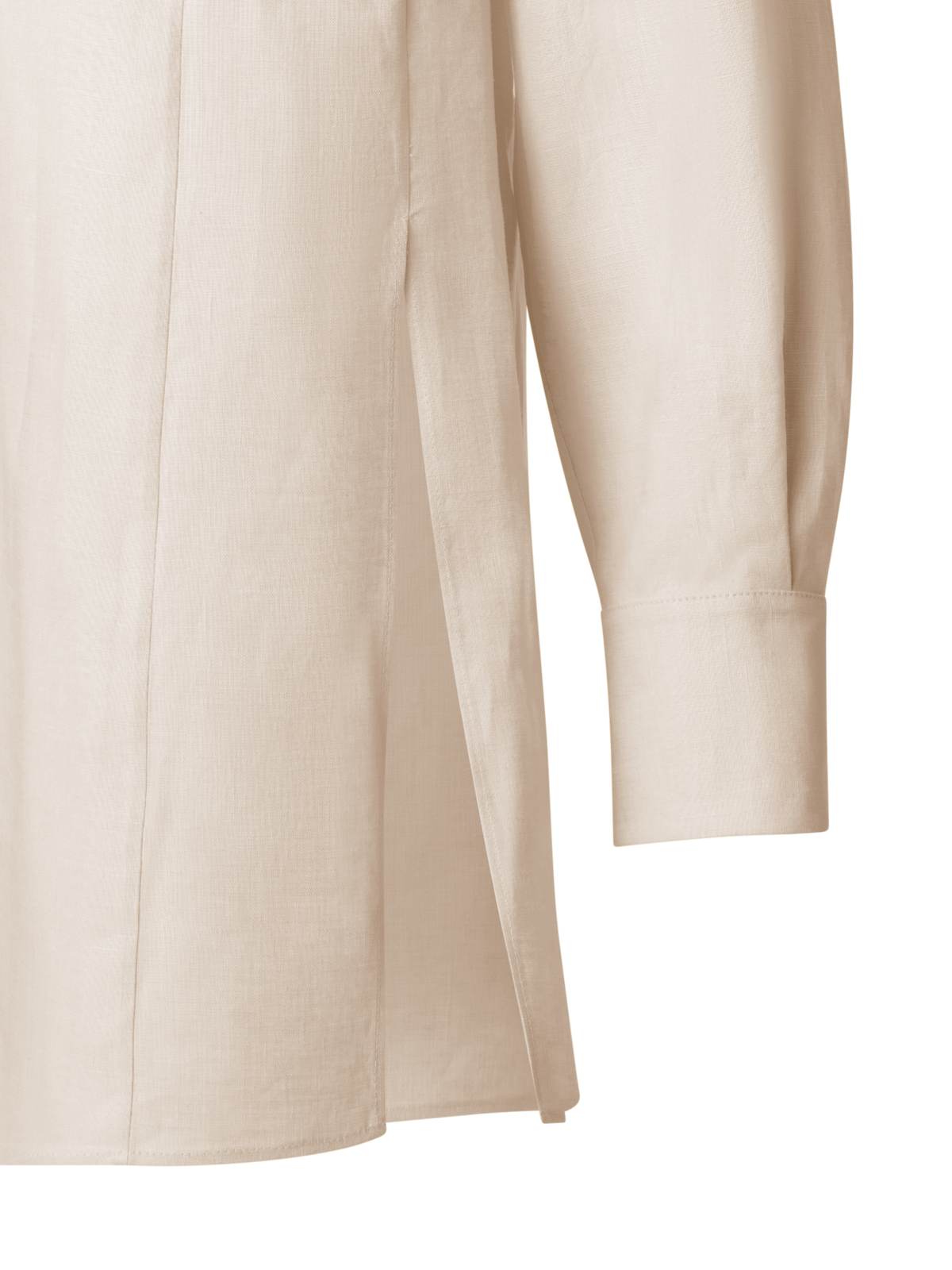 Designer Oversized Tunic Blouse in Linen - neutral - pastel - beige