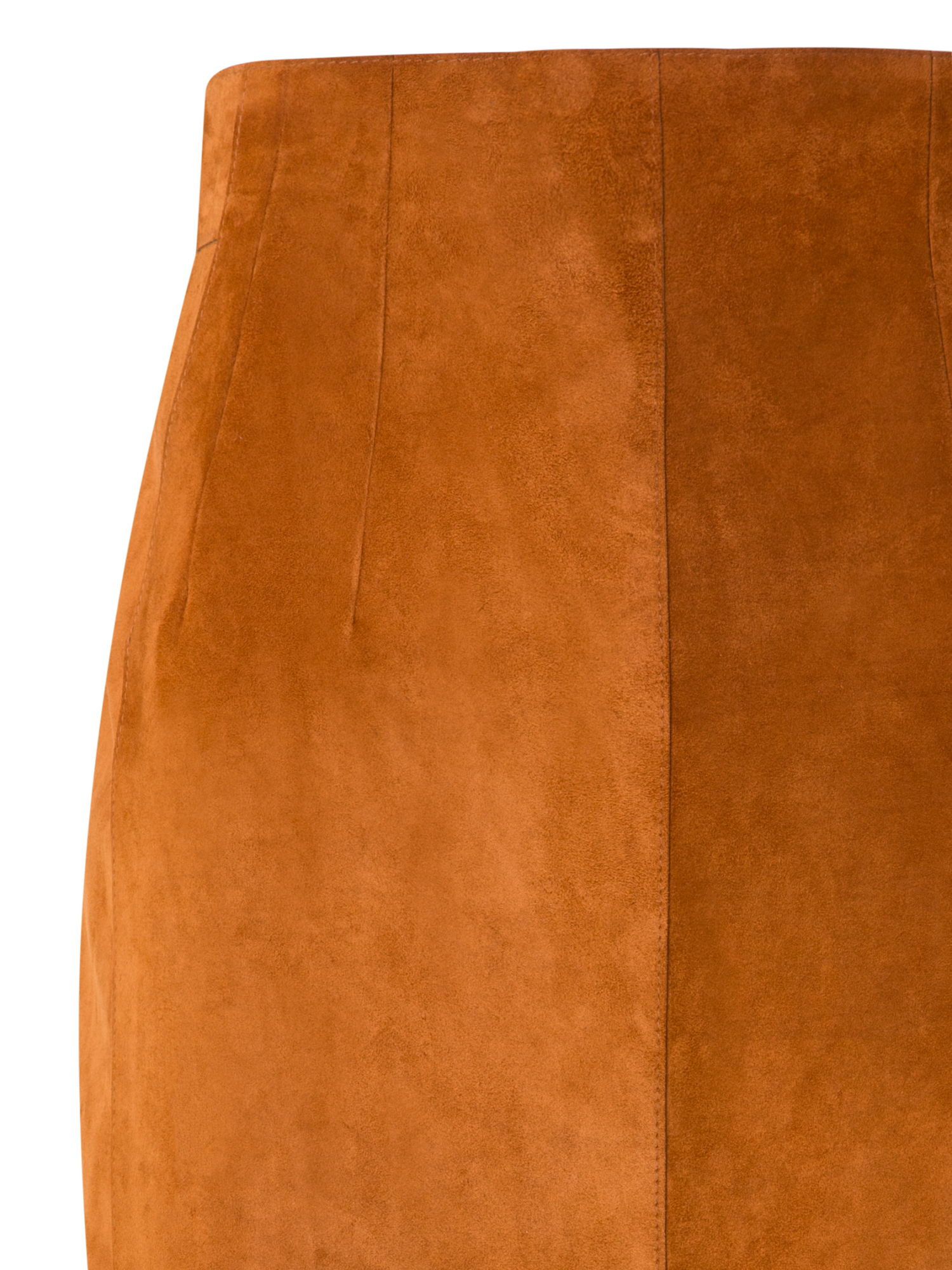 Designer Pencil Skirt in Suede - neutral - brown