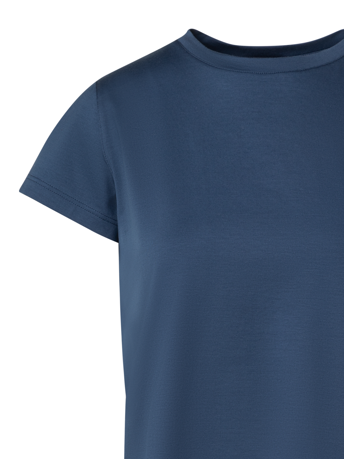 Designer Cotton Jersey T-Shirt - navy - blue