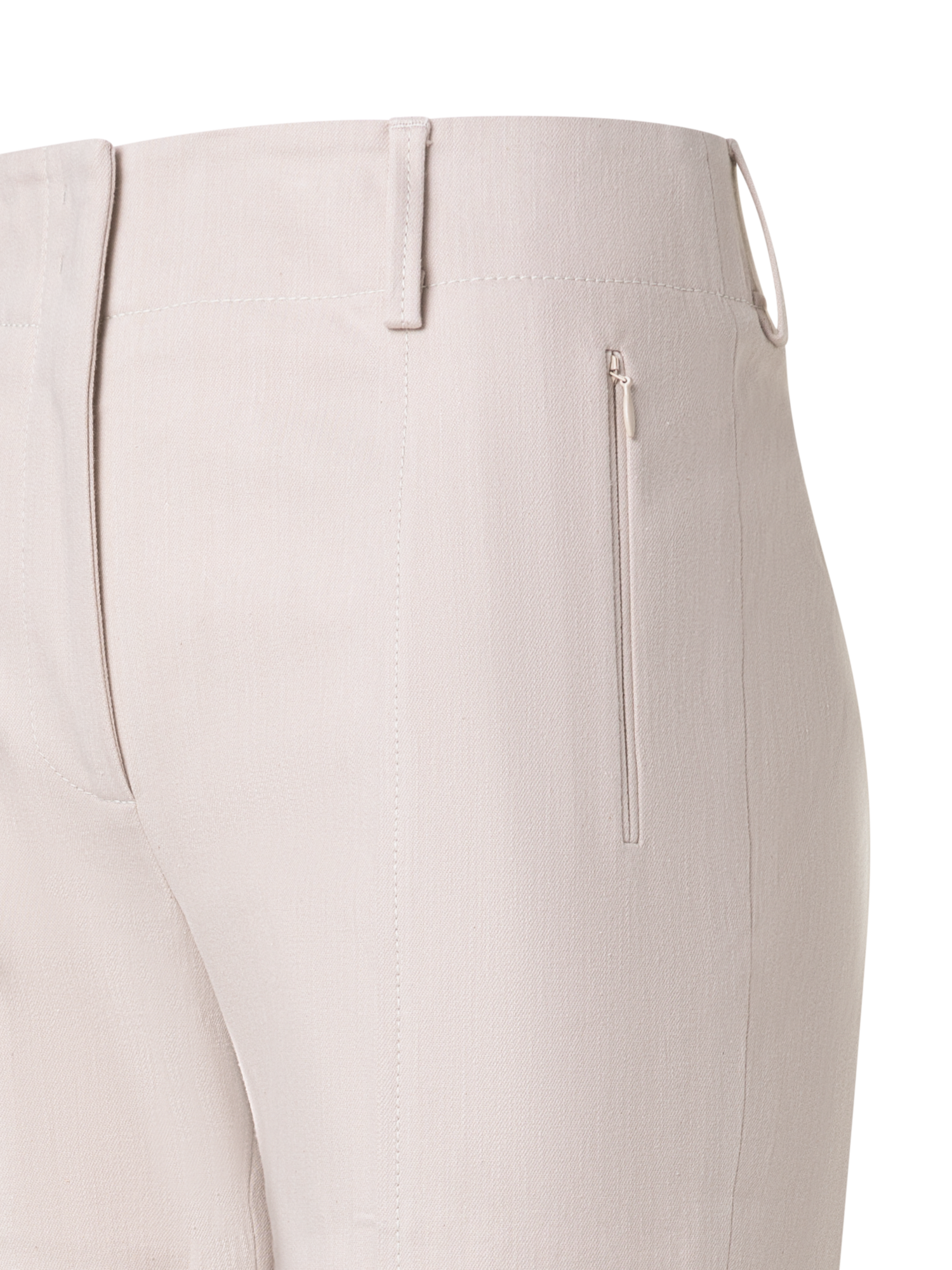 Designer Slim Ankle-Length Cotton Denim Stretch Pants - neutral - ecru - white