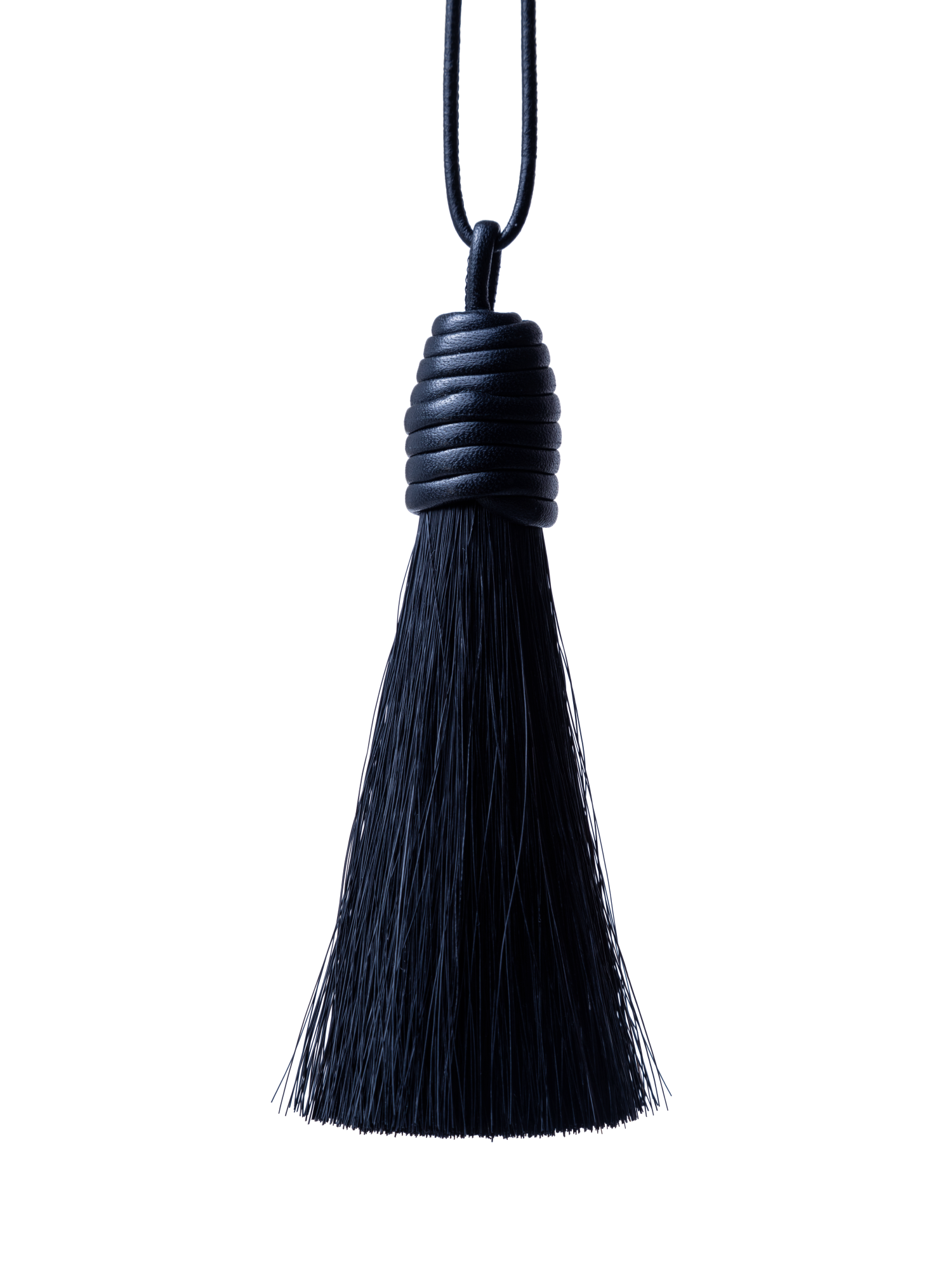 Designer Horsehair Necklace - blue