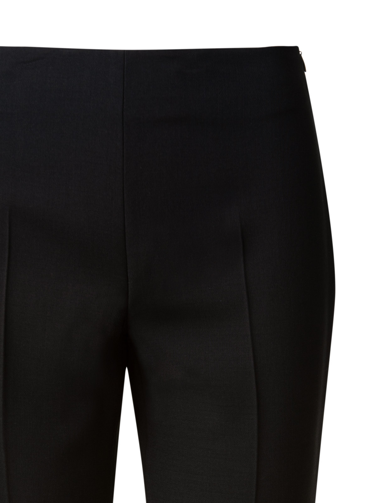 Designer Slim Wool Double-Face Pants - neutral - black