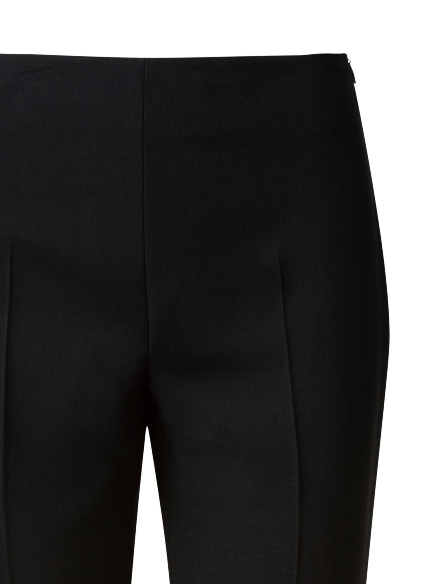 Designer Slim Wool Double-Face Pants - neutral - black