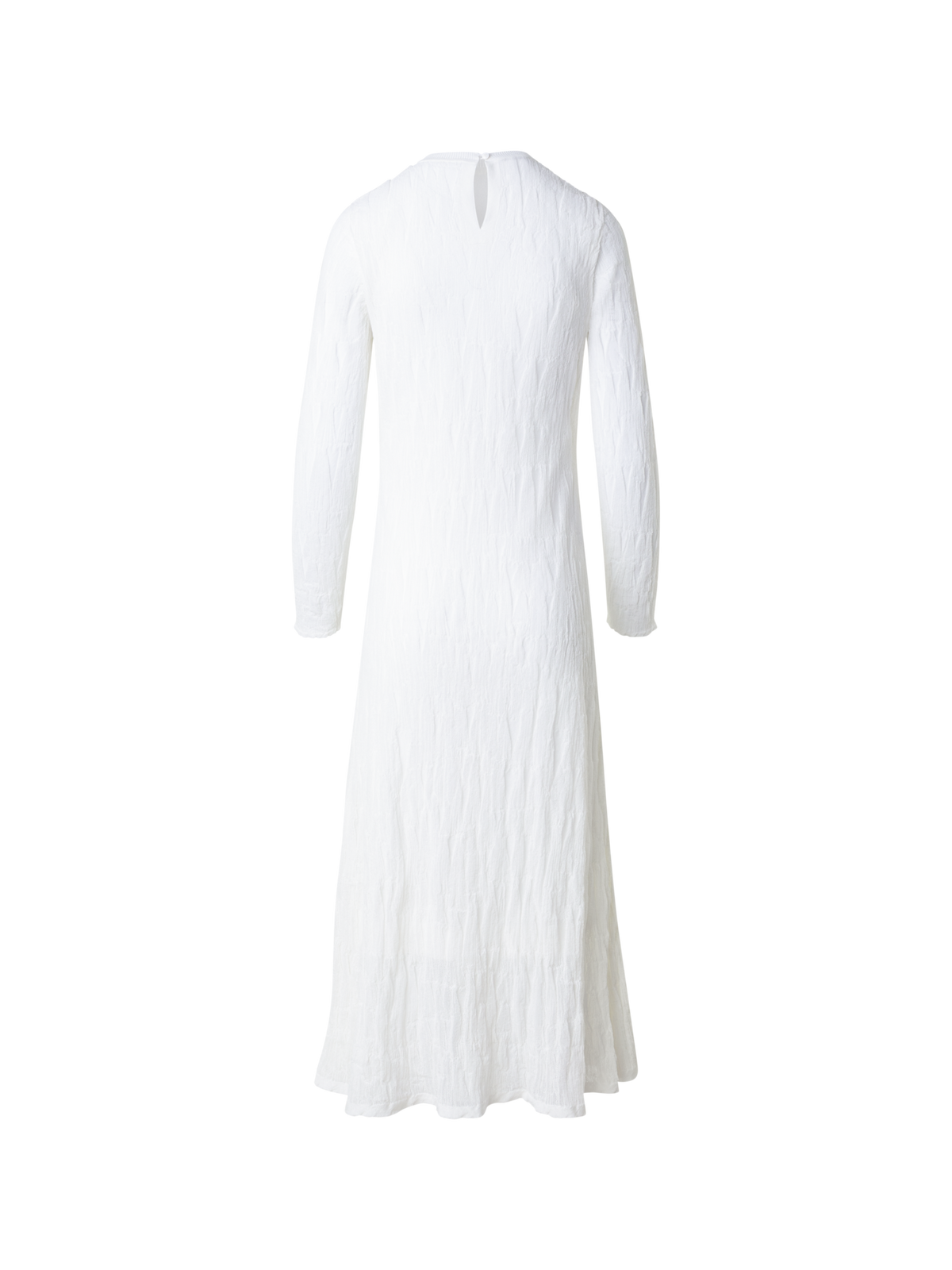 Designer Asagao Cotton Stretch Knit Midi Dress - ecru