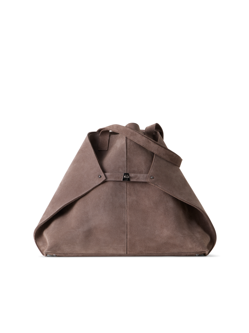 Designer Ai XL Shoulder Tote Bag - brown